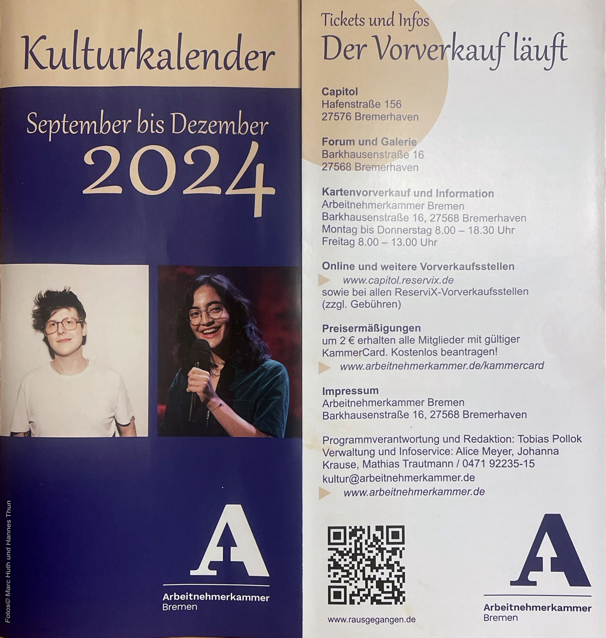 Hier sehen Sie den gestalteten Flyer der Arbeitnehmerkammer.